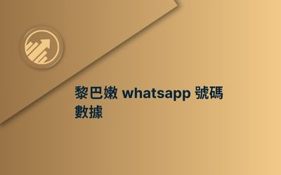 黎巴嫩 whatsapp 號碼數據